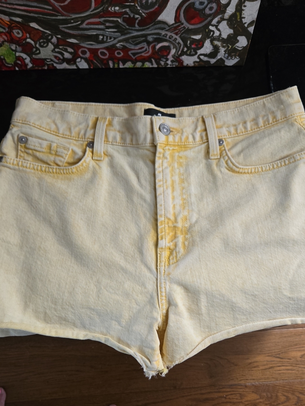 Yellow Denim Men’s Shorts - Casual Summer Style